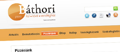 B�thori Pizz�ria �s Vend�gh�z weboldal