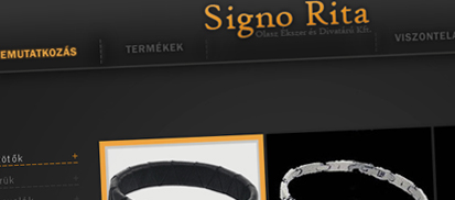 Signo Rita ékszer és divatárú Kft flash oldal layout